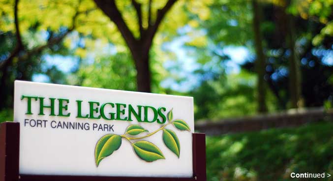 The Legends entrance signage